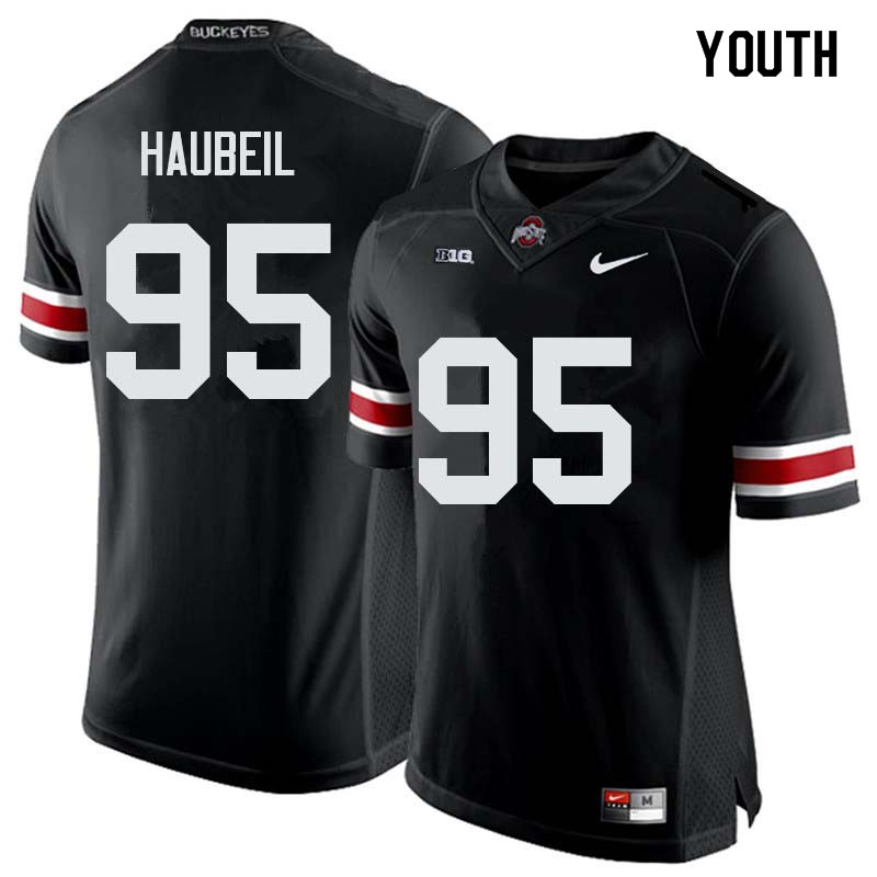 Youth #95 Blake Haubeil Ohio State Buckeyes College Football Jerseys Sale-Black